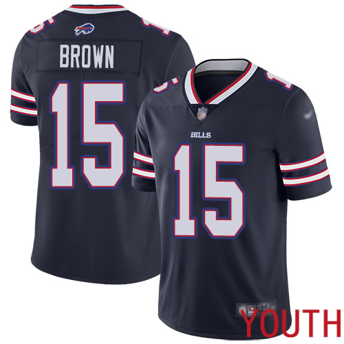 Youth Buffalo Bills #15 John Brown Limited Navy Blue Inverted Legend NFL Jersey->youth nfl jersey->Youth Jersey